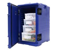 Réchauffeur de soupe portable en polyéthylène basse densité de qualité alimentaire avec chargement frontal Bleu