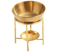 Réchauffeur d'huiles essentielles, brûleur d'huiles essentielles avec quadripode et brûleur de bol pour soulager le stress, méditation pour parfumé, chauffe-cire doré facile à nettoyer pour la maison