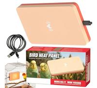 Réchauffeur d'oiseaux pour cage - Prise USB 18 x 10 cm, 5 W - Panneau chauffant silencieux pour oiseaux avec câble de 1,5 m | Pour perruches, pinsons, inséparables, animaux domestiques