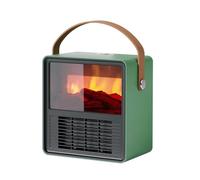 Réchauffeur électrique portatif de cheminée de flamme 1200W chauffage électrique à la maison radiateur en céramique flamme décorative réchauffeur portatif for la pièce(Groen)