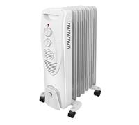 Réchauffeur Électrique Radiateur Rempli D'huile Chauffage De L'espace Avec Roues Énergie Silencieuse(1500W)