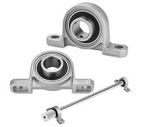 RECHCIGA - Bloc à roulement à billes - Alésage à bride 20 mm 2 Pcs Roulement à Bille KP004 Palier Roulement en Alliage de Zinc Mini Roulement Palier à Semelle pour Industrie Machine à Arbre d'Axe