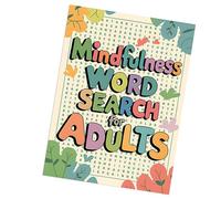 Recherche de mots de pleine conscience, livres de recherche de mots | Mot de recherche de livres | Activités de divertissement portables, jeux d'exercice du cerveau pour le passe-temps de la salle d'a