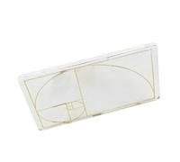 Recherche de section dorée transparente 2, 75 ' ', 7 ' ' Règle acrylique Outils de correction du rapport Golder pour artistes designers architectes Golden Section Finder