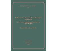 Recherche Et Enseignement Des Mathematiques Au IXe Siecle, Les Cahiers Du Mideo Christian Houzel, R. Rashed (Auteur)