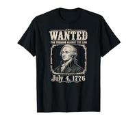Recherché pour trahison, drôle de 4 Juillet Alexander Hamilton T-Shirt