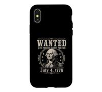 Recherché pour trahison, drôle de 4 Juillet : George Washington Coque pour iPhone X/XS