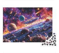 Recherche Simple Puzzle 1000 Pièces Adulte en Carton Recyclé, Jeu De Puzzle À Assembler Soi-même Galaxie OVNIdéfi Entre Amis pour Un Moment De Complicité, Étoile du Cadeau De Noël 70x50cm/1000pcs