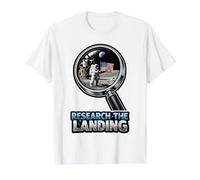 Recherche The Landing Moon Conspiracy Doubts T-Shirt Graphique avec Valeur, Homme, Blanc, XL