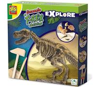 SES Creative - Excavation Recherche Ton Tyrannosaure - Squelette de T-rex 20 x 20 cm Multicolore