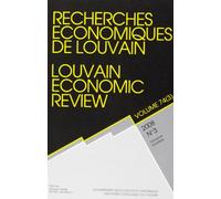 Recherches economiques de louvain 2008/3 volume 74