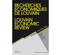 Recherches economiques de louvain 2012/2 volume 78