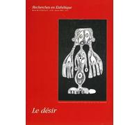 Recherches en Esthétique N°28 - Le désir - Janvier 2023