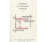 Recherches En Linguistique Étrangère - Tome 10