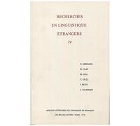 Recherches En Linguistique Étrangère - Tome 4