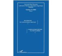 Recherches en linguistique grecque Christos Clairis (Auteur)
