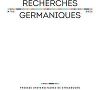 Recherches germaniques Aurélie Choné (Coordination éditoriale)