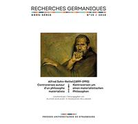 Recherches germaniques hors série n° 15/2020 - alfred sohn-rethel (1899-1990).: ALFRED SOHN-RETHEL (1899-1990). CONTROVERSES AUTOUR D UN PHILOSOPHE MATERIALISTE