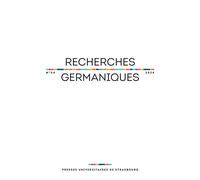 Recherches germaniques n° 54/2024 - Varia - Camille Auboin - Presses Universitaires Strasbourg - broché - Revue