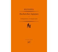 Recherches Logiques - Tome 1, Prolégomènes À La Logique Pure