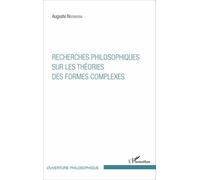 Recherches philosophiques sur les théories des formes complexes - Auguste Nsonsissa - L'harmattan - broché - Essai