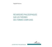 Auguste Nsonsissa – Recherches philosophiques sur les théories des formes complexes – Essai, Broché