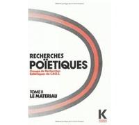 Recherches poïétiques. Tome 2 Marc Jimenez (Collection dirigée par)