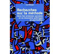 Recherches sur la méthode en sciences sociales et en économi - Carl Menger - Ecole Des Hautes Etudes En Sciences Sociales - broché - Etude