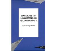 Recherches sur les compétences de la communauté - Valérie Michel - L'harmattan - broché - Etude