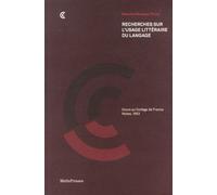 Recherches Sur L'usage Littéraire Du Langage - Cours Au Collège De France, Notes, 1953