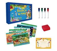Recherchez et Trouvez des Livres pour Les - Livre d'activités de Voyage préscolaire, pavé de Jeu éducatif réutilisable | Tapis d'apprentissage sans désordre avec marqueurs de Couleur pour