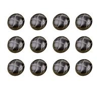 RECHERE Lot de 12 boutons en plastique style football imitation cuir pour travaux manuels couture 15mm noir
