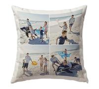 Rechteckig Coussin Photo Personnalisé, Concevez Votre Propre Oreiller Photo, Taie d'oreiller Décoration avec Insert Optionnel, Idée Cadeau pour Femmes et Hommes- D|| 45x45cm/18x18in