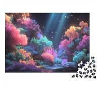 Récif de Corail néon Puzzle Puzzle De 1000 Pièces Jouet De Défi pour Adultes Puzzle Impossible Jeu Éducatif Familial Cadeau De Décoration Intérieure 38x26cm/1000pcs