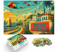 Recife Olinda Travel Puzzle 1000 Pièces, Cadeau De Fêtes, 1000pcs (40x28cm) | Comme idée cadeau de Noël : ce puzzle adulte 1000 pièces offre aux adultes un loisir calme en hiver.