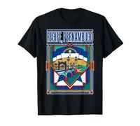 Recife Pernambouco Drapeau du Brésil Ponts Cathédrale Art côtier T-Shirt