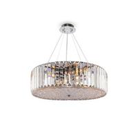 Recinto Plafonnier Recinto moderne à 8 lampes chromées en cristal