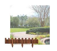 Recinzione per Fioriere da Giardino Robusto Legno Tronco Decorativo Bordo per Prato Impermeabile rire nel Terreno Bordo per Cortile (120 x 20 cm2pcs)