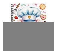 Recipe Book, Cookbook Folder, 8.27x5.83 Inches Portable A5 Size Personal Meal Planner Notebook Organizer, Blank Sheets Binder for Meals, Vegetarian, Dessert, Cooking, Baking, Salad