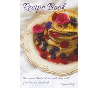 Recipe Book with cottagecore theme: Fill-in recipe pages with Virginia Woolf Quote