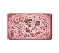 Recipe Rodeo Tapis de séchage à vaisselle pour comptoir de cuisine, tapis d'égouttoir à vaisselle en caoutchouc absorbant Peach Western, tapis de séchage de style campagnard pour café 30,5 x 50,8 cm
