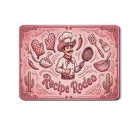 Recipe Rodeo Tapis de séchage à vaisselle pour comptoir de cuisine, tapis d'égouttoir à vaisselle en caoutchouc absorbant Peach Western, tapis de séchage de style campagnard d'été pour café, bar, 45,7