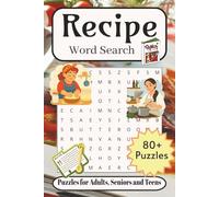 Recipe Word Search: Word Searches with Easy-to-Read Print about Recipes, International Dishes, Herbs & Spices and More| 6x9 inches, 109 pages| 80+ ... Gift for Vacations, Holidays and Free Times