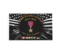 Récipiendaire De La Médaille De L'Étoile De Bronze - Vétéran De La Guerre Du Golfe Drapeau Décoratif Drapeau De Jardin Couleurs Vives Garden Flag Pour Balcon Pelouse Jardin 90X150Cm