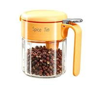 Récipient à assaisonnement - 400 ml - Boîte de rangement multifonction | Bocal à condiments en verre avec couvercle | pour vinaigre, poivre, , sel, préparation, plateau, traiteur, camion