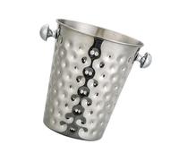 Récipient à boissons en acier inoxydable à motif martelé Seau à glace Refroidisseur de boissons Seau à champagne Seau pour restaurants Champagne Métal Refroidisseur de boissons Bière Vin Boire
