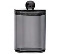 Récipient à boules de coton noir - Boîte de rangement ergonomique portable pour maquillage, durable, support transparent pour tampons de cotons-tiges, distributeur de bourgeons, conteneurs de salle de