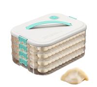 Récipient à boulettes et à biscuits - Boîte à boulettes, récipient alimentaire empilable à 4 couches, avec couvercle et poignée, porte nourriture portable, grand compartiment de rangement de cuisine