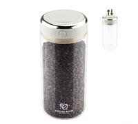 Récipient à café scellé sous vide de 1700 ml avec design en verre et couvercle hermétique, équipé d'un bouton de libération de pression et d'un marqueur de date pour contrôler la fraîcheur (1700 ml)