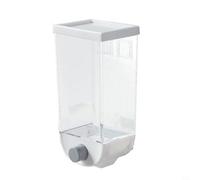 Récipient à céréales montable en plastique avec corps transparent permettant un contrôle visuel des niveaux de contenu pour des recharges rapides (1,5 l, blanc)